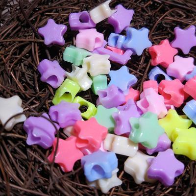 China 10mm Multicolor Wholesale Acrylic Beads Color Opaque Star Acrylic Beads Jewelry Accessories For Hair Accessories DIY Openers for sale