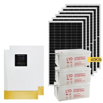 China 40KW Home Solar Panel System For Home Off Grid Solar Power System for sale