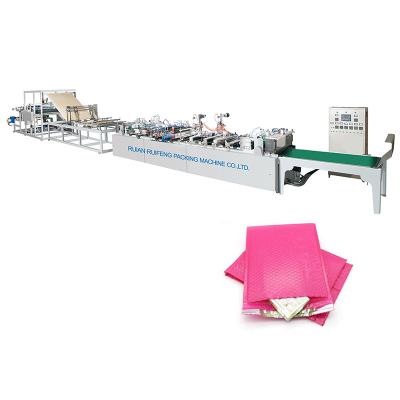 China food & Beverage Plant DISQ-800 Two Sides Seal Poly Kraft Paper Air Bubble Film Padded Mailer Bag Making Machine for sale