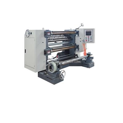 China Vertical type factory LFQ1300 PLC CONTROL PLASTIC SHEET laminating film slitting rewinder machine for sale