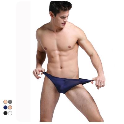 China Wholesale Custom Made One Piece Ice Silk Transparent Seamless Men's Briefs Breathable Underwear For Men for sale