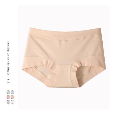 China Wholesale Ladies Girl Cotton 60S Antibacterial Seamless Women's Underwear Brief Hippie Panties Breathable Panties for sale