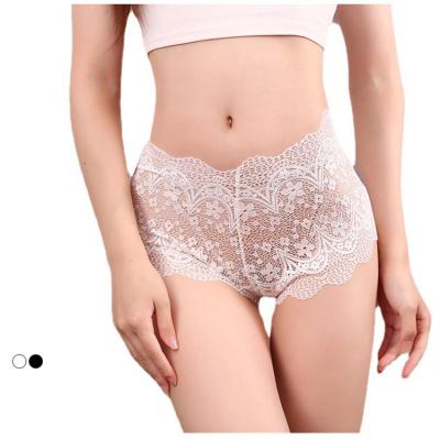 China Wholesale Breathable Floral Sexy Sheer See Through Lace Transparent Women's Briefs Boyshort Panties Underwear for sale