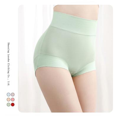 China Wholesale Antibacterial Cotton Crotch Natural Silk Nudity Smelling Women's Control Briefs Panties Breathable Underwear for sale