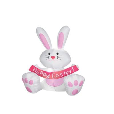 China Party Costume/Festival Costume Wholesale High Quality Inflatable Cute Bunny Easter Material Polyester Inflatable Toy for sale