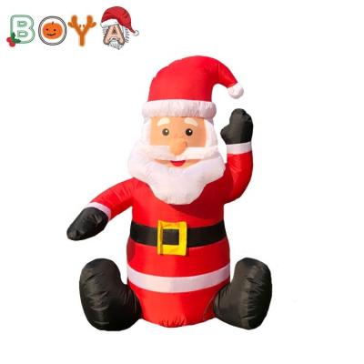 China Custom Outdoor Festival Decoration Inflatable Santa Claus Christmas Decorations With LED Lights for sale