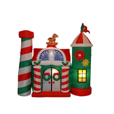 China 100%Polyester Wholesale Customized Convenient And Durable Inflatable Christmas Toys Store Decoration Inflatable Candy Castle for sale