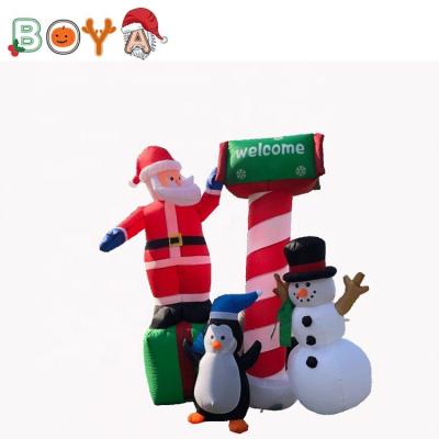 China Polyester Santa Claus Outdoor Model Hot Selling Inflatable Christmas Decoration for sale