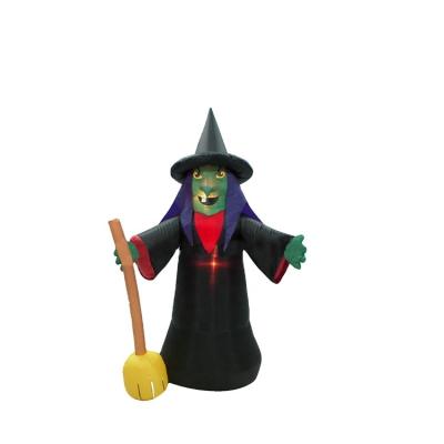 China Hot Sale 100%Polyester Halloween Decoration Inflatable Toy Witch Broom Decoration for sale