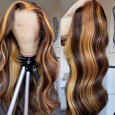 China Hot Wholesale 13x4 High Density 13x4 Body Wave Virgin Human Hair Color Brazilian Deep Hair Wigs Transparent Lace Front Wig for sale