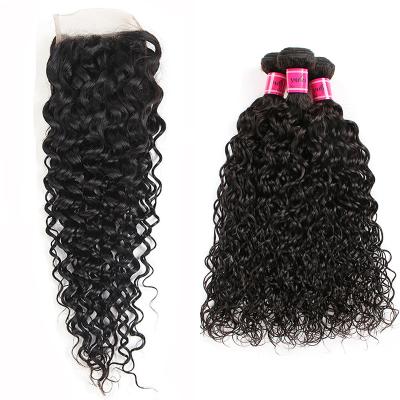 China High Quality Water Wave Closures Water Loops Double Pulled 10a Bundles With Closure for sale