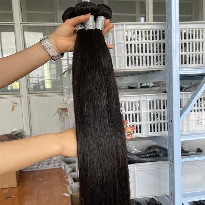 China Silky Straight Wave 32 34 36 38 40 Inch Raw Indian Straight Hair Weave, 100% Indian Hair Weft, Super Long Mink Brazilian Human Hair Bundles for sale