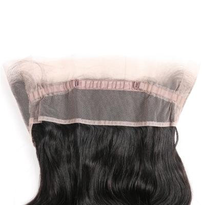 China High Quality Hot Sales Promotion Big Body Wave 100% Current Remy Virgin Brazilian Human Hair 360 Lace Frontal Closure for sale