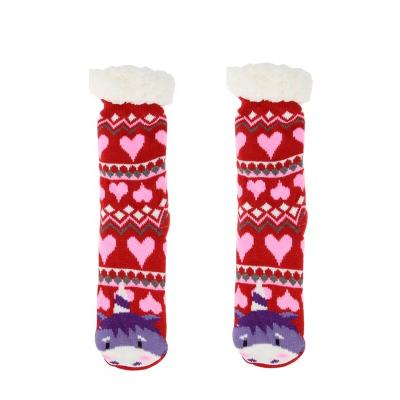 China UKMR Anti-skid Indoor Socks Slip Resistant Socks For Elderly Women's Slippers With Rubber Unique Women's Fuzzy Socks for sale