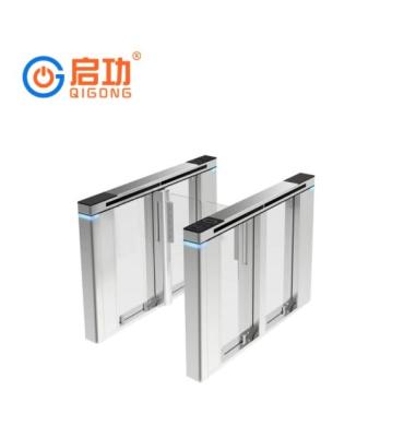 China 24 hours entrance turnstiles control system acess barrier flap turnstile temperature measuring swing barrier turnstile for sale