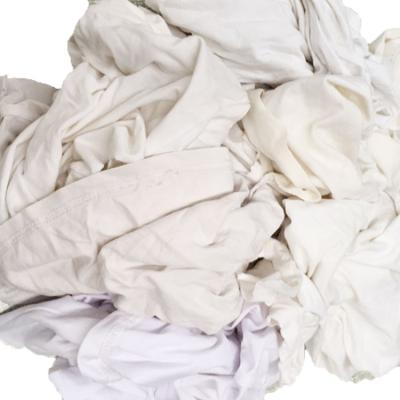 China Have Strong Oil And Water Absorbency Used T Shirt Light Color Strong Oil And Water Absorption 90% Cotton Industrial Cleaning Rags for sale