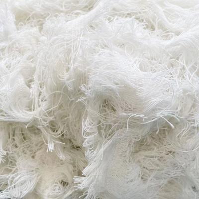 China Have Ambient Oil And Water Absorbency Strong White Cotton Floss Yarn Suitable For Industrial Cleaning Machine Rags for sale