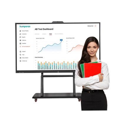 China Lecture 65 75 85 86 98 100 110 Inch Education Lecture Hd 4K Smart Interactive White Board With Camera for sale