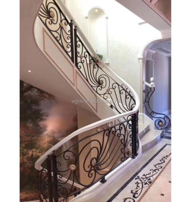 China Staircase Factory Sale Premium Indoor Staircase Railings Staircase Wrought Iron Steel Railings etc. iron stair railings for sale