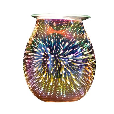 China 3D Censer Glass Electric Melting Wax Burner Melter Fragrance Warmer Warmer for Home Office Bedroom Living Room Gifts and Decor for sale