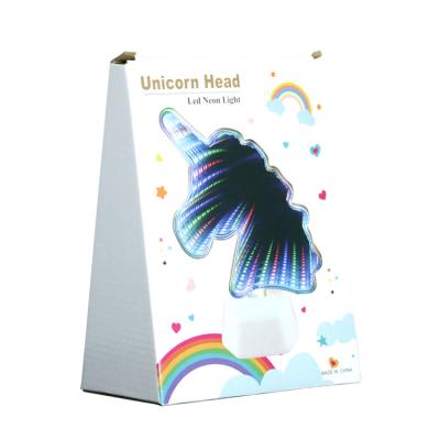 China Amazon Best Selling Modern Unicorn Double-Light Mirror Tunnel Led Lamp Festival Atmosphere Cartoon Lamp for sale