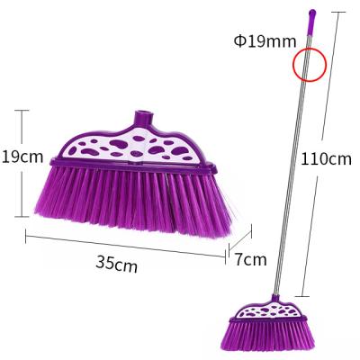 China Custom Colorful Handmade Household Low Price Broom Head Soft Broom With Handle for sale