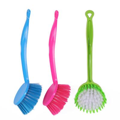 China Sustainable Wholesale Customized Various Color Kitchen Plastic Pot Cleaning Brush for sale