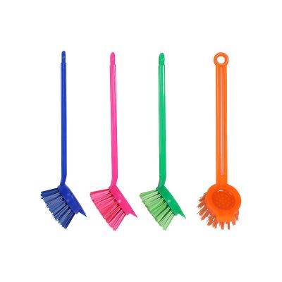 China Wall Mounted Plastic Sleek Soft and Lightweight Kitchen Pan Washing Brush for sale