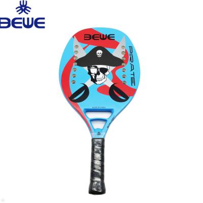 China 3k carbon face+100% carbon frame BTR-4007 OEM logo 3k carbon beach tennis racket carbon for sale