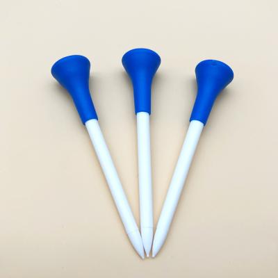 China Ready To Ship 50 Pieces Acceptable Ready To Ship Random Color 83 Mm Double Layer Soft Head Plastic Golf Tee for sale