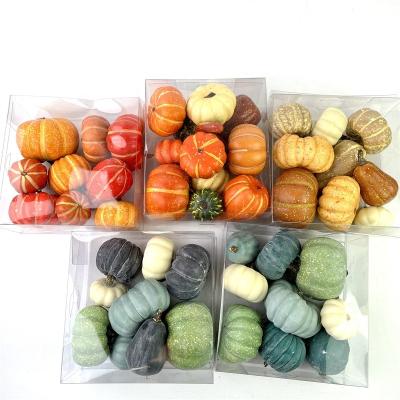 China Decoration Halloween Small Size Artificial Pumpkin Vegetables For Home Table Garden Decor for sale