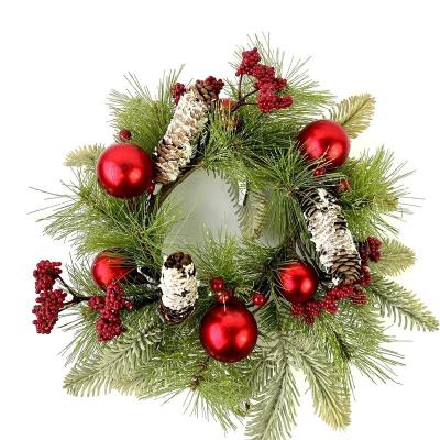 China Wholesale Decorative Christmas Wreath Decoration BSCI Christmas Wreath Supplier for sale