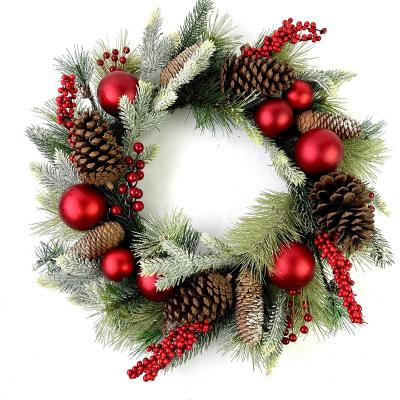 China Garland Plastic Christmas Wreath Door Flower Wreath Spring Christmas Decoration Holiday Braid for sale