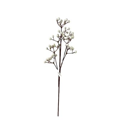 China Decoration 7 Branches Bright White Berries Berry Artificial Faux Wedding and Home Decoration for sale