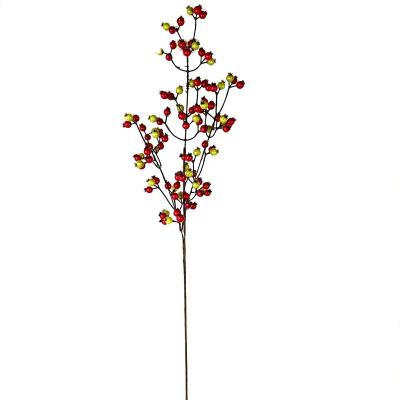 China Two-color Mini Pomegranate Berries Branch Artificial Fruit Decoration Home Decoration and Outdoor Decoration for sale