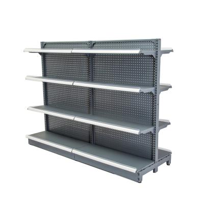 China Super Strong Hot Selling Double Sided Supermarket Shelf Metal Mesh Supermarket Convenient Shelves for sale