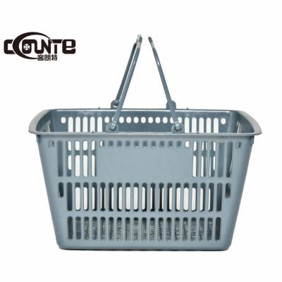 China 1) Supermarket 2)eco-friendly shops picnic plastic shopping basket pp material supermarket basket with plastic handle for sale