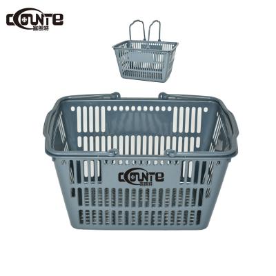 China Eco - Friendly Plastic PP Fabric Laundry Basket Supermarket Shopping Basket for sale