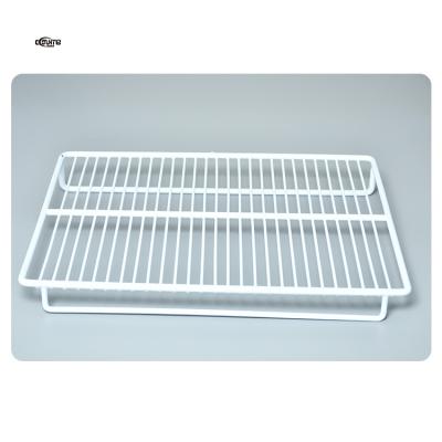 China Commercial Refrigerator Freezer Commercial PE Coated Rack Shelves With Column Before And After for sale