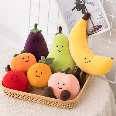 China Cartoon Toy Cute Stuffed Toy Fruit Cute Cartoon Fruit Plush Toy Fruit Stuffed Toy With Smiling Face for sale