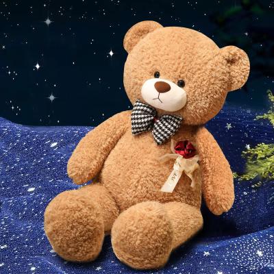 China Cartoon Toy Custom Wholesale And Retail Various Sizes Can Be Sampled Cute Bow Tie Chest Mounted Teddy Bear Plush Toy Large for sale