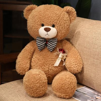 China Cartoon toy 2022 the latest factory direct sales various sizes can be sampled cute bow tie chest rose teddy bear plush toy large for sale