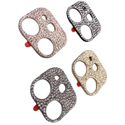 China Luxury Metal Diamond Camera Lens Protector For iPhone 13/12/11 Pro Max for sale