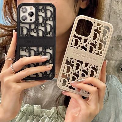 China Shockproof Mesh Hollowing Out Luxury Designer Mobile Cell Phone Case Cover For 11promax 12promax For Iphonex Xr X Leather Case for sale