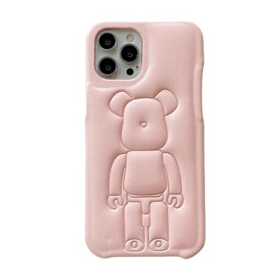 China Hot Sale Designer Bear Shockproof Phone Case Luxury Mobile Cell Phone Case Cover For 11 11promax 12promax For Iphonex Xr X Leather Case for sale