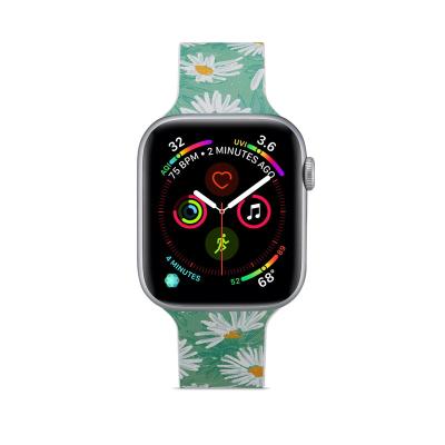 China Fashionable Gorgeous Printing Silicone Sports Watch Band Color Printing Strap Replacement Band For Apple Watch for sale