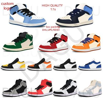 China Sale AJ1 Hyper Royal Mens Sneakers Basketball Shoes Jordan1 Mens Retro High Quality OG Womens 1 Hot Dark Mocha College Blue for sale