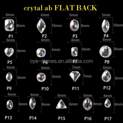 China Flatback factory direct sales excellent quality ab shiny crystal flat back stone for sale