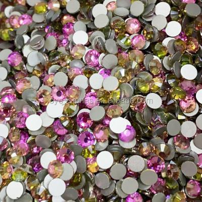 China Wholesale rhinestone flatback back flatback aluminum crystal stone for dresses,glass crystal hotfix ab flat back rhinestone non for sale