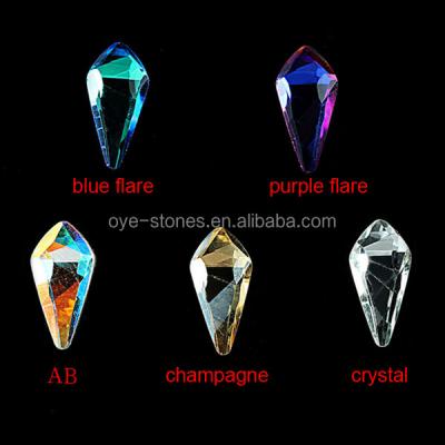 China Factory Direct Sales Excellent Quality GLASS Popular Arrow Shaped Glass Stones, Rhinestone Nail Stone for sale